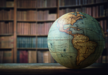 Global on bookshelf