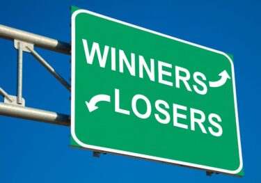 Winners and losers sign