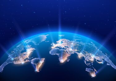 Image of leading global cities on a globe